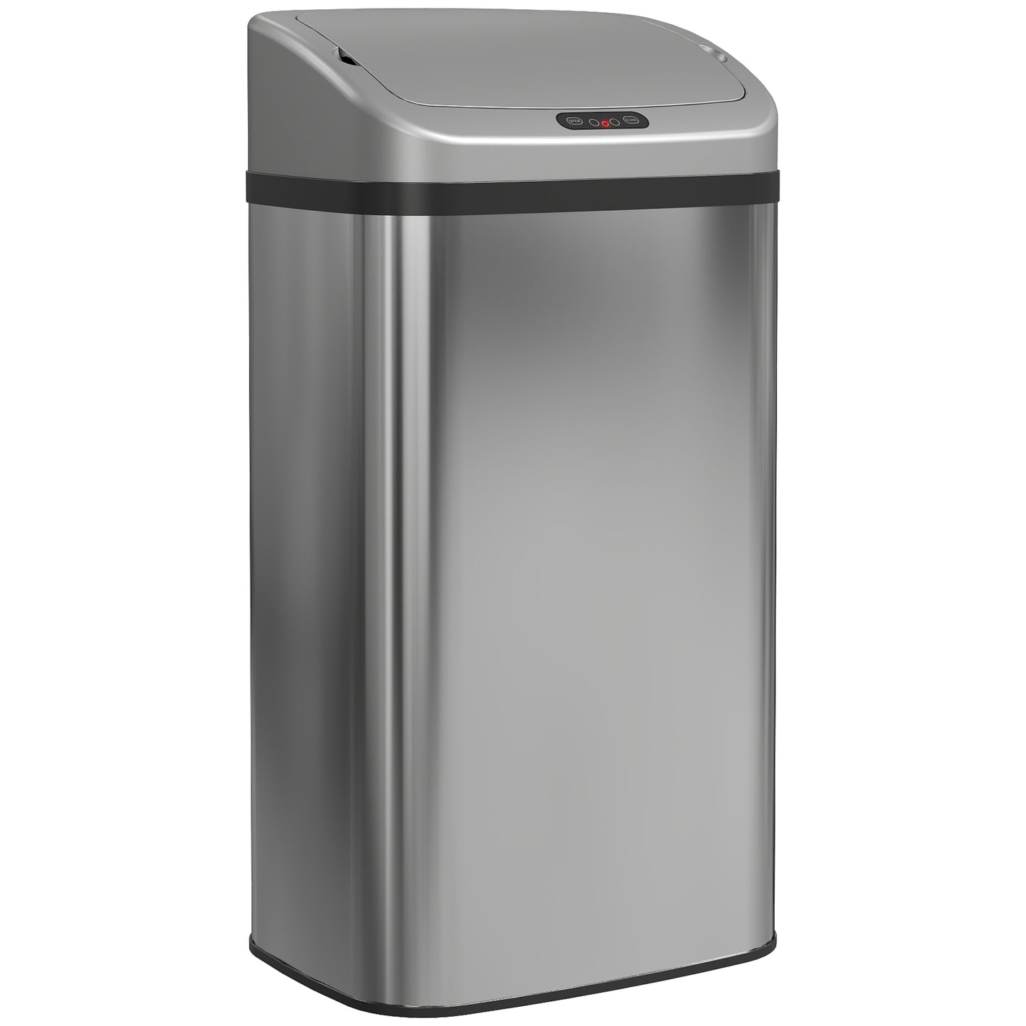 HOMCOM 48L Stainless Steel Kitchen Rubbish Sensor Bin - Silver-Tone