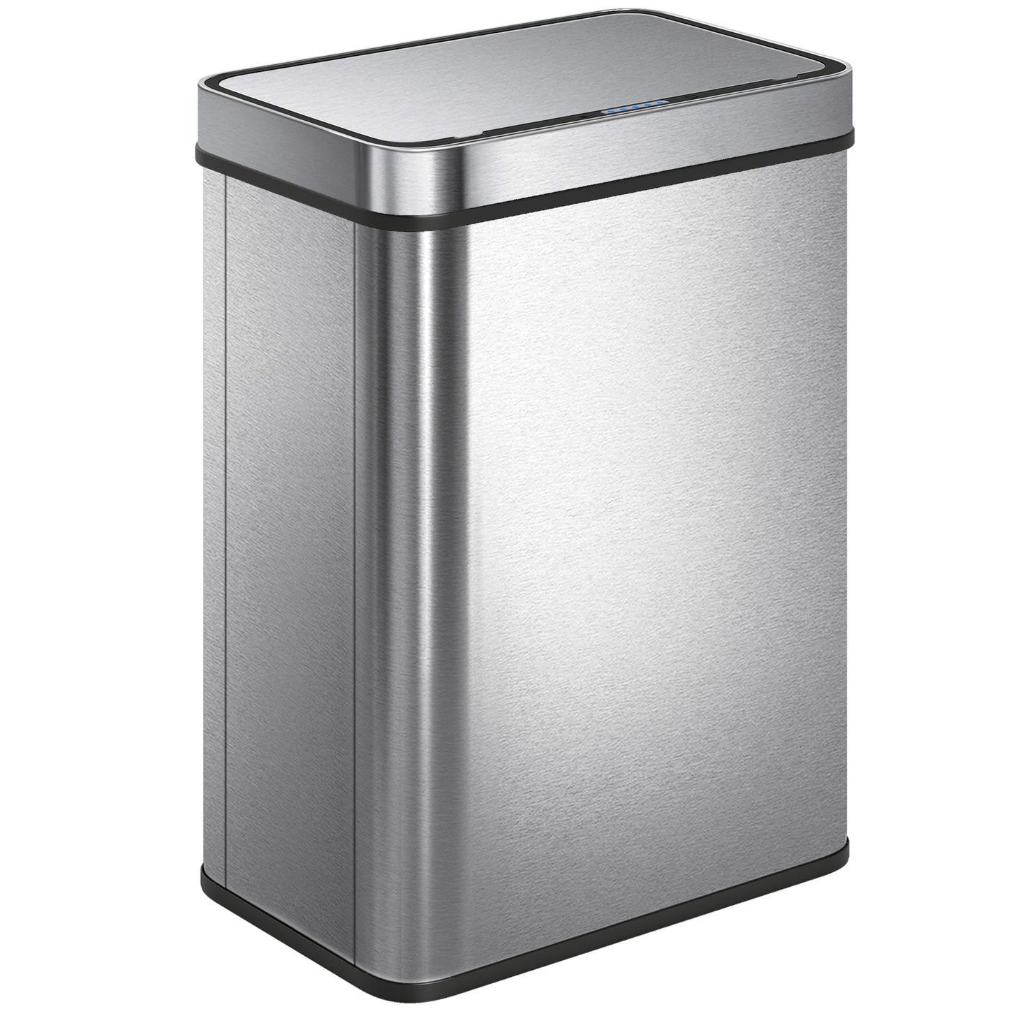 HOMCOM 50L Sensor Can, Sensor Bin with Soft-Close Lid, Fingerprint-Proof Stainless Steel, Silver Tone
