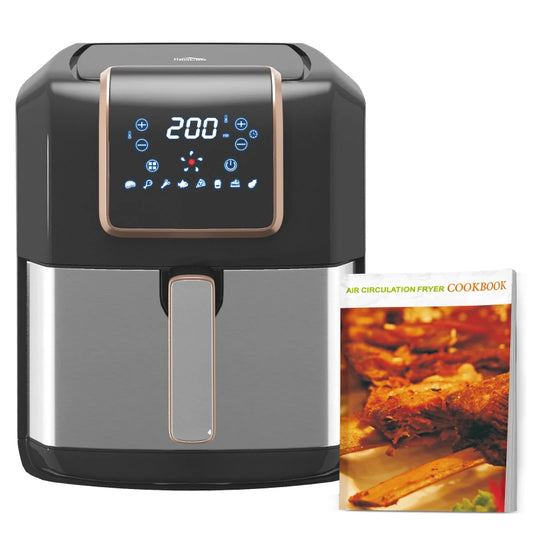 HOMCOM 6.5L Single Basket Air Fryer Adjustable Temperature
