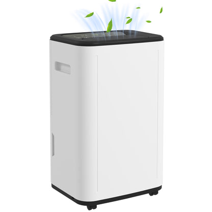 HOMCOM 6000mL Portable Dehumidifier with 24H Timer, 3 Modes, 20L/Day, for Home Laundry Basement