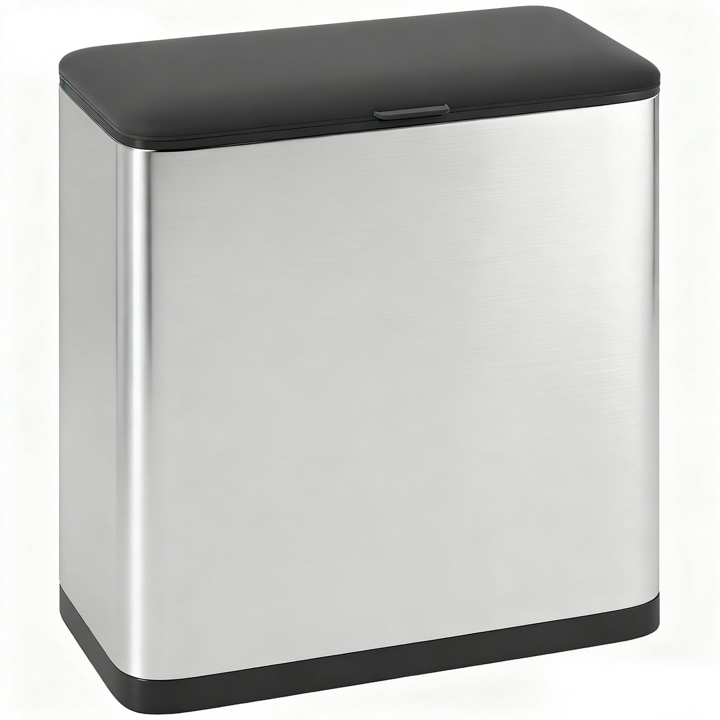 HOMCOM 8L Hanging Kitchen Bin, Rubbish Bin with Lid & Removable Inner Bucket for Under Cabinet, Under Sink, Office