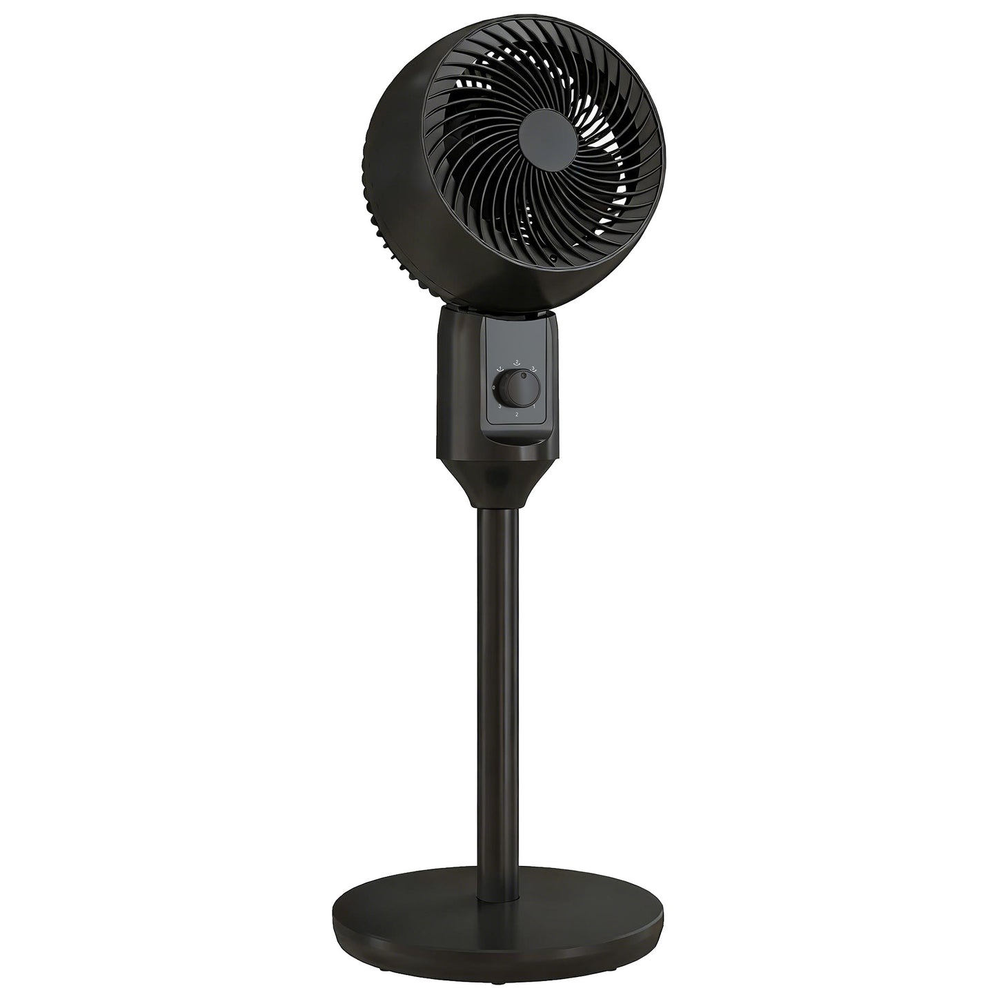 HOMCOM Air Circulator Fan Pedestal Cooling Fan with 3 Speed & Carry Handle, Black