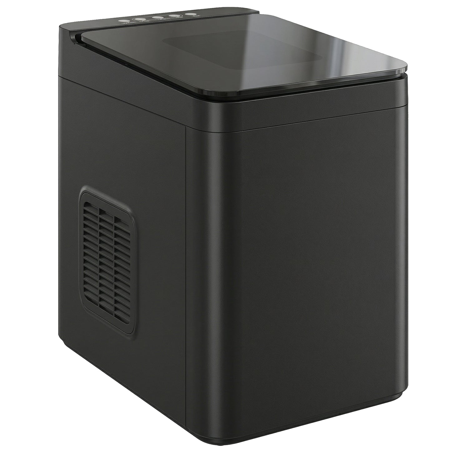 HOMCOM Countertop Ice Maker Machine Self-Cleaning Compact Ice Machine with Ice Scoop & Basket, Black