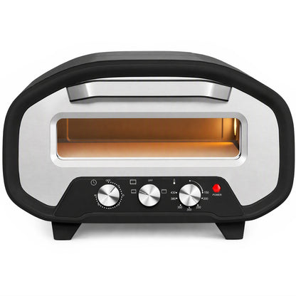 HOMCOM Electric Pizza Oven, Pizza Maker with 3 Knob Control & Ceramic Stone, Viewing Window, 2200W