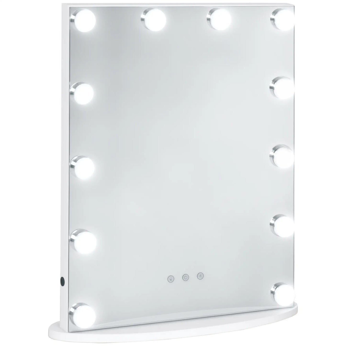 HOMCOM Hollywood Vanity Mirror with Lights for Makeup Dressing Table with 12 Dimmable LED Bulbs and USB Plug, White