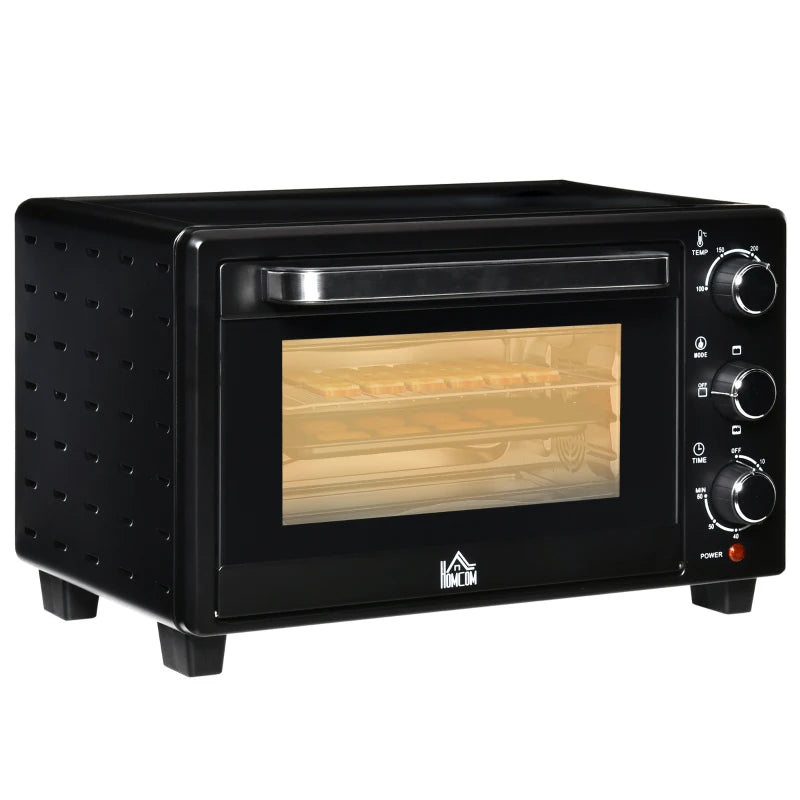 HOMCOM Mini Oven, 21L Countertop Electric Grill, Toaster Oven 1400W