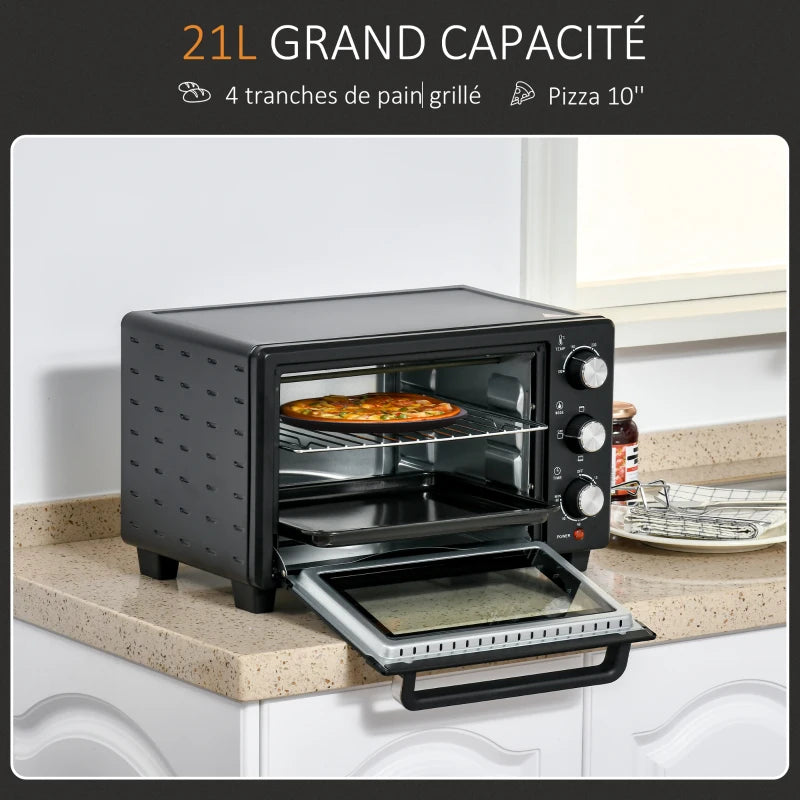 HOMCOM Mini Oven Countertop Electric Grill
