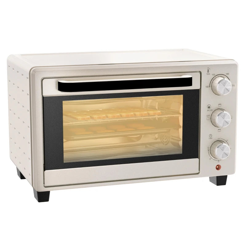 HOMCOM Mini Oven, 21L Countertop Electric Grill, Toaster Oven 
