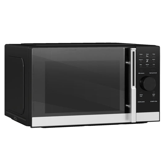HOMCOM Small Digital Solo 23L 800W Microwave Oven with 10 Power Levels, Automatic Defrost, 8 Auto Cook Menus, 60 Minutes Timer, Black
