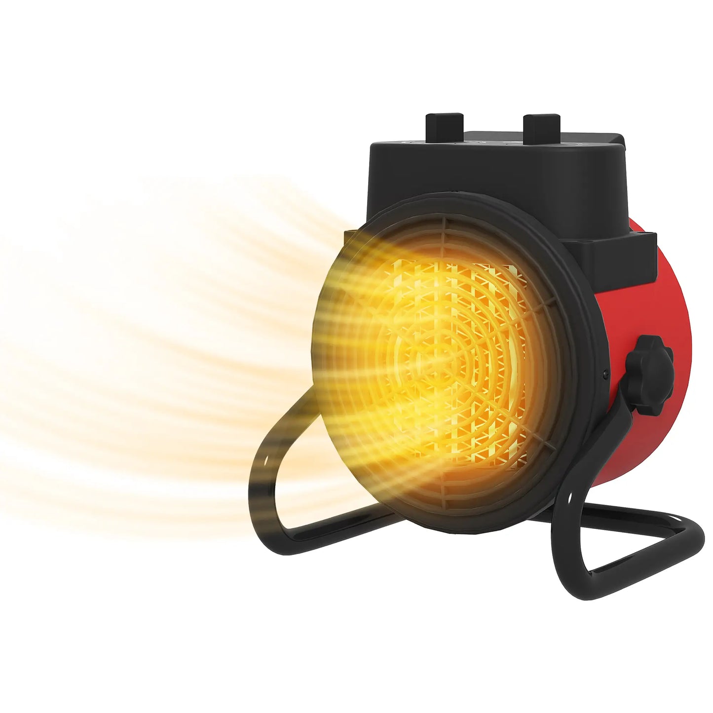 HOMCOM 2000W Portable Ceramic Electric Space Heater with Fan - Red