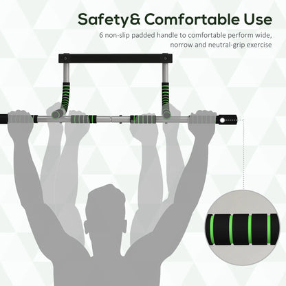 HOMCOM Pull-Up Bar for Doorway, Home Fitness Door Horizontal Push up Bar for Indoor Gym Upper Body Workout
