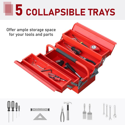 Heavy-duty toolbox for essential tool storage