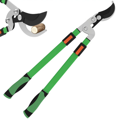 Outsunny Telescopic Extendable Garden Loppers, Heavy Duty with Steel Blade and Adjustable Handles, Tree Trimmer