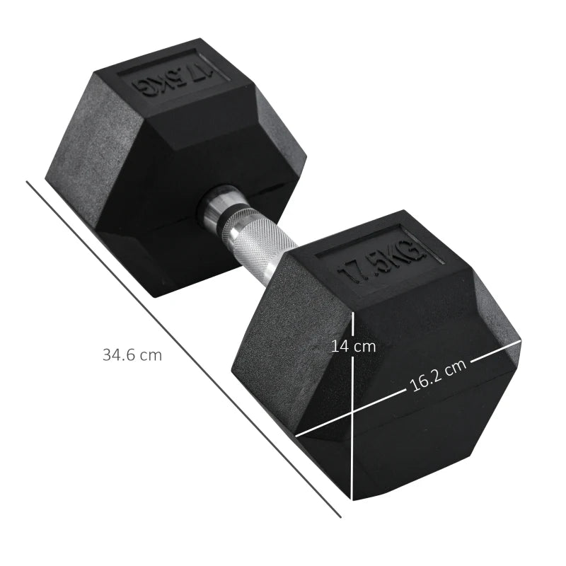 High-quality hex rubber dumbbells for workouts