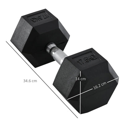 High-quality hex rubber dumbbells for workouts