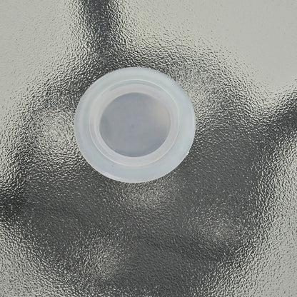 Outsunny Round Garden Dining Table with Parasol Hole for Outdoor Bistro Side Table with Tempered Glass Top for Patio, Porch, Black