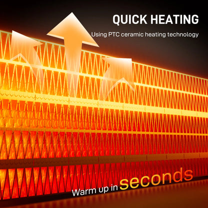 HOMCOM Ceramic Electric Heater, 1500W Fan Space Heater with 3 Modes, 24H Timer, Flame Effect, Oscillation, White