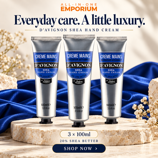 Deluxe Creme D'Avignon Moisturizing Hand Cream 20% Shea Butter 3 x 100ml