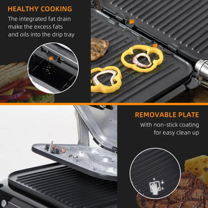 Indoor electric barbecue grill for home cooking
