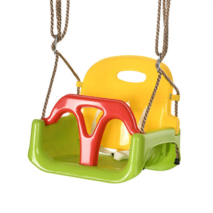 Outsunny 3 in 1 Detachable Kids Swing Seat with Safety Belt, Adjustable Rope for Indoor, Outdoor