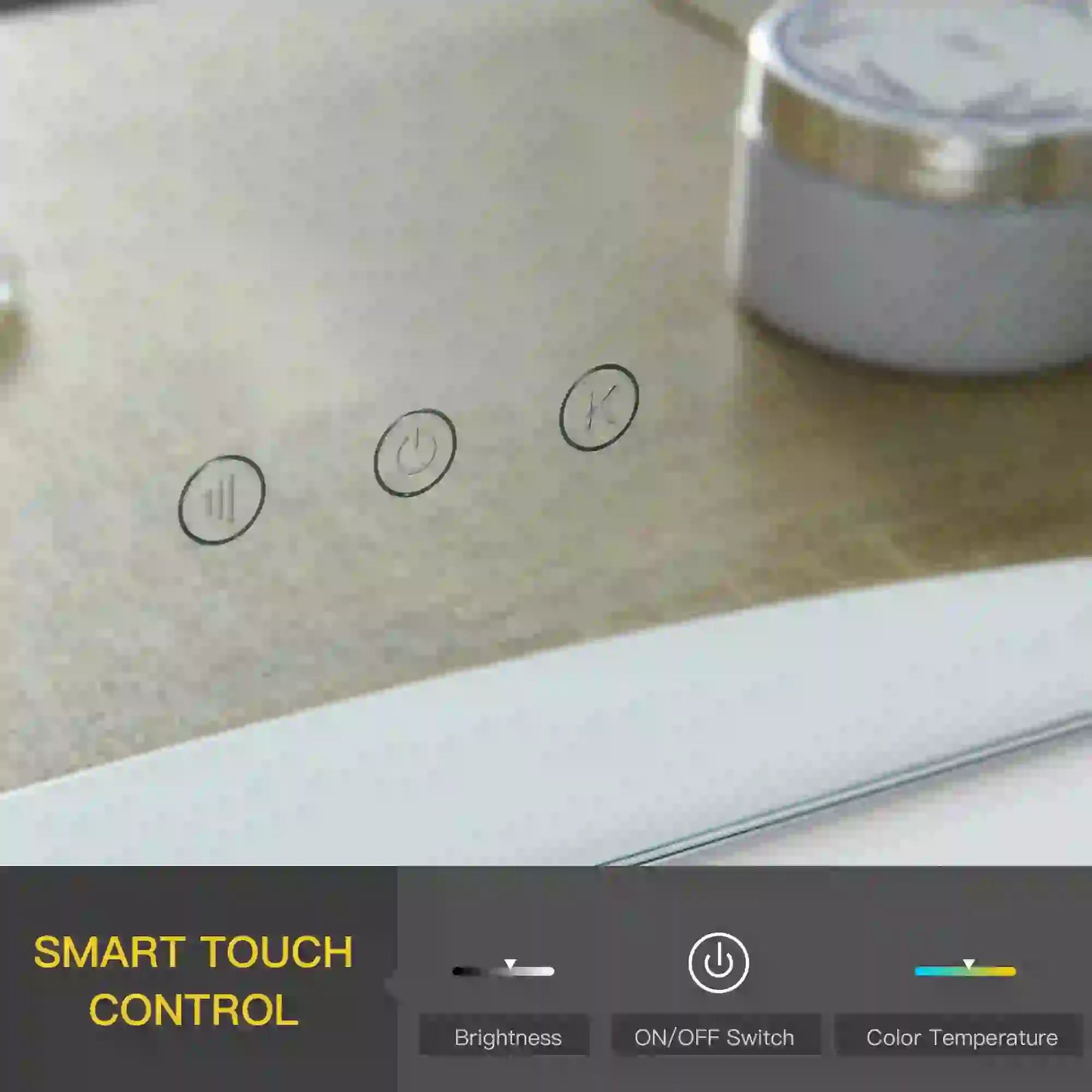 HOMCOM Hollywood Vanity Mirror with Lights for Makeup Dressing Table with 12 Dimmable LED Bulbs and USB Plug, White