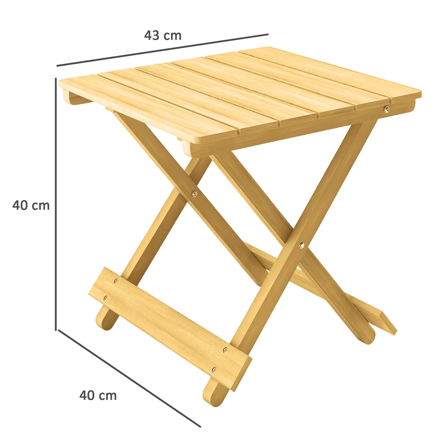 Outsunny Garden Furniture Wooden Foldable Outdoor Coffee Table