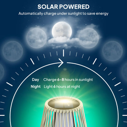 Outsunny Garden Rattan Lamp, Tall Solar Rattan Floor Lamp, Light with Auto On/Off LED, IP44 for Outdoor, Grey