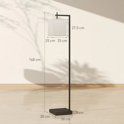 HOMCOM 66" Modern Tall Standing Floor Lamp with Adjustable Colour Temperatures & 10 Brightness Levels, Remote Control