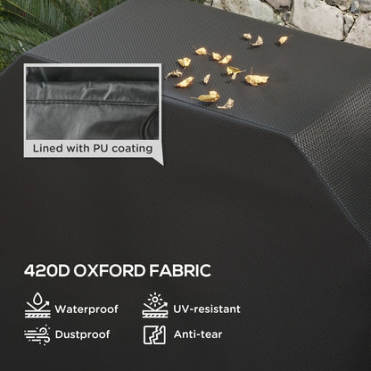 Outsunny 147 x 61cm Plastic Coated Protective Outdoor Barbecue BBQ Grill Cover - Black