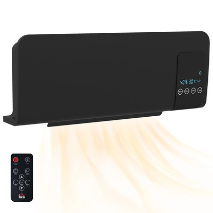 HOMCOM 2000W Wall Mounted Heater, 18-45°C Temperature, Black