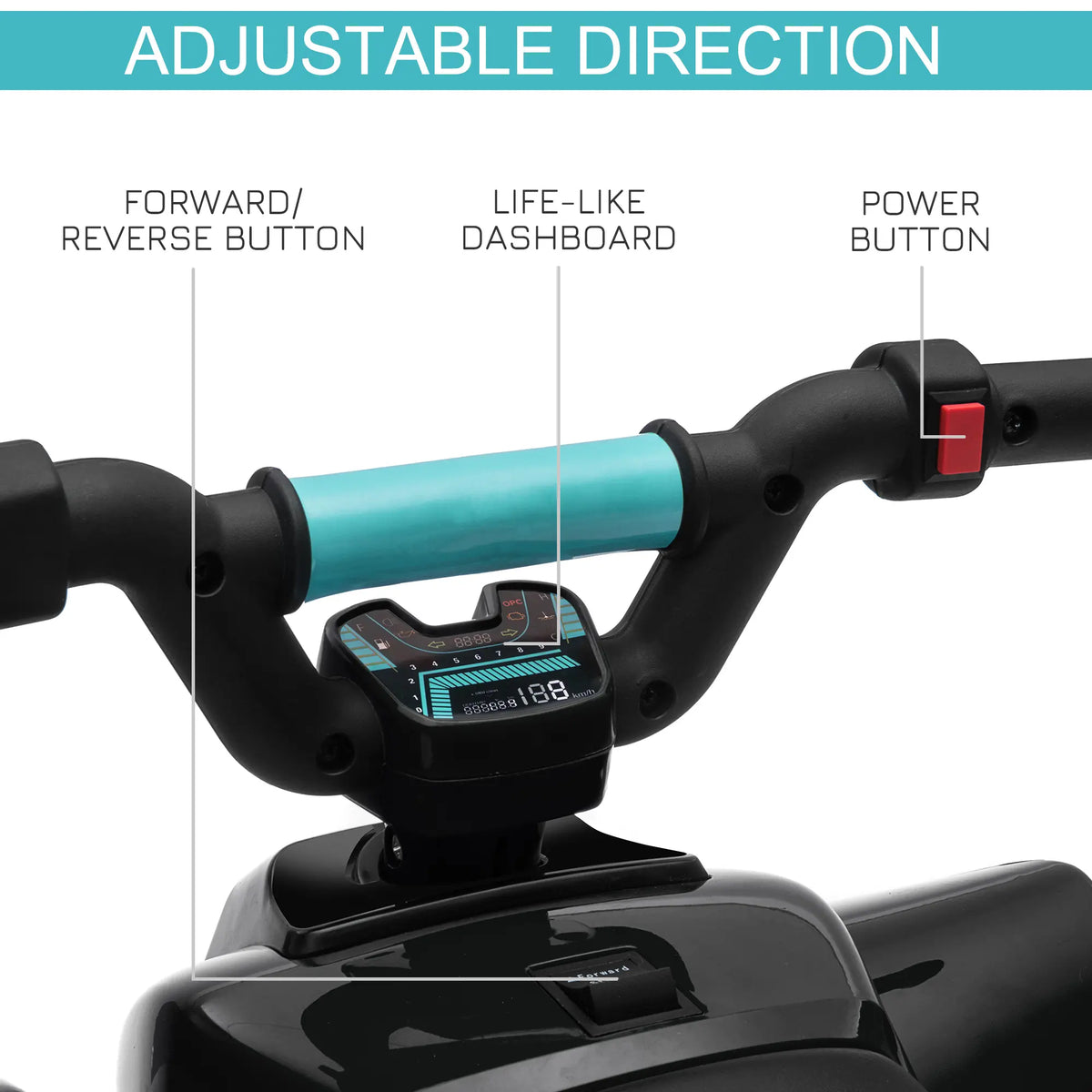 HOMCOM 6V Kids Electric Ride on Car Forward Reverse Functions for Toddlers Aged 18-36 Months, Black