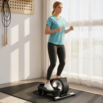 SPORTNOW Under Desk Elliptical Machine with LCD Monitor for 2-in-1 Seat & Stand Up Exercise