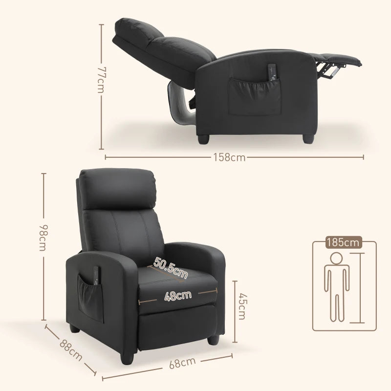Luxurious faux leather massage recliner chair