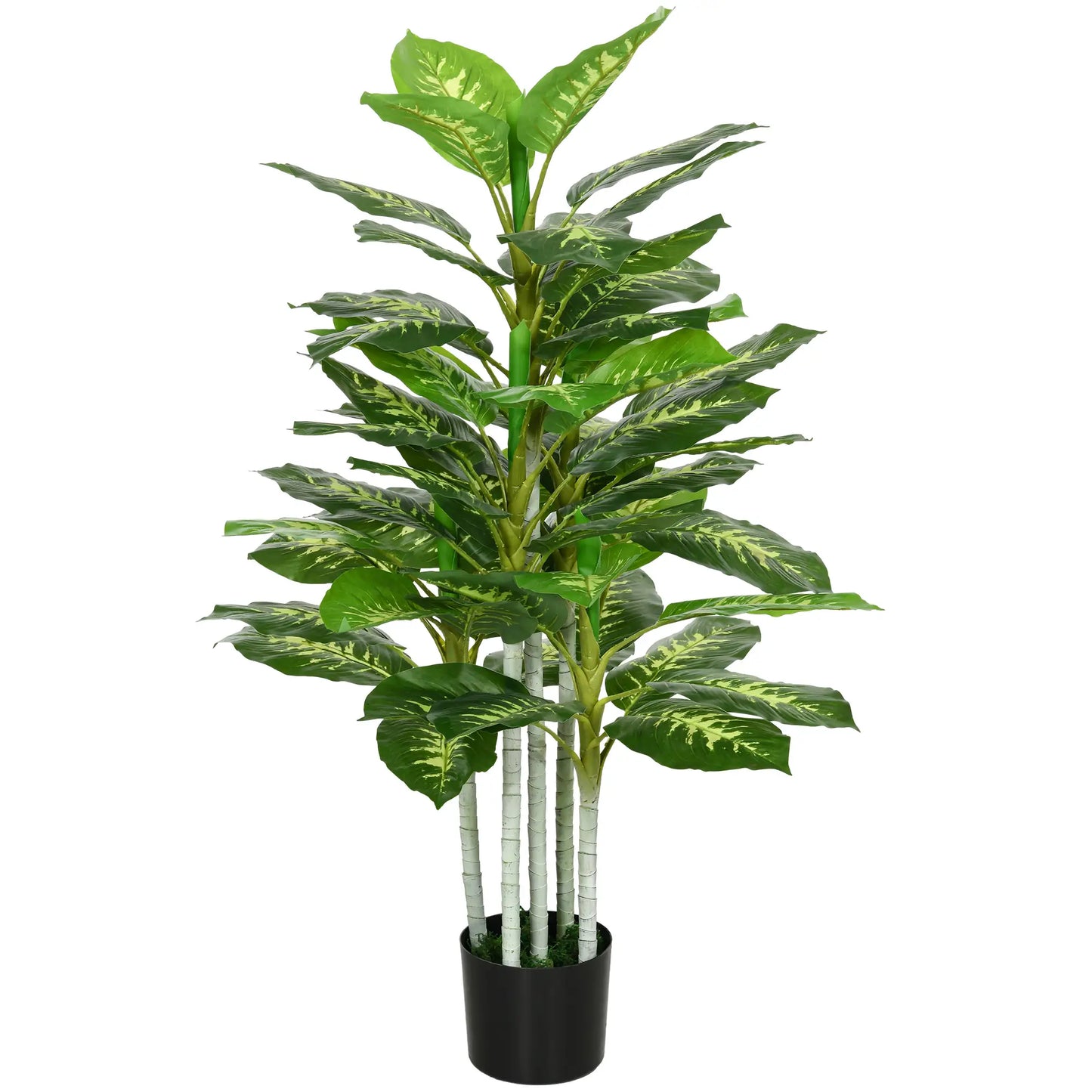 HOMCOM Artificial Evergreen Tree Fake Decorative Plant in Nursery Pot for Indoor Decor