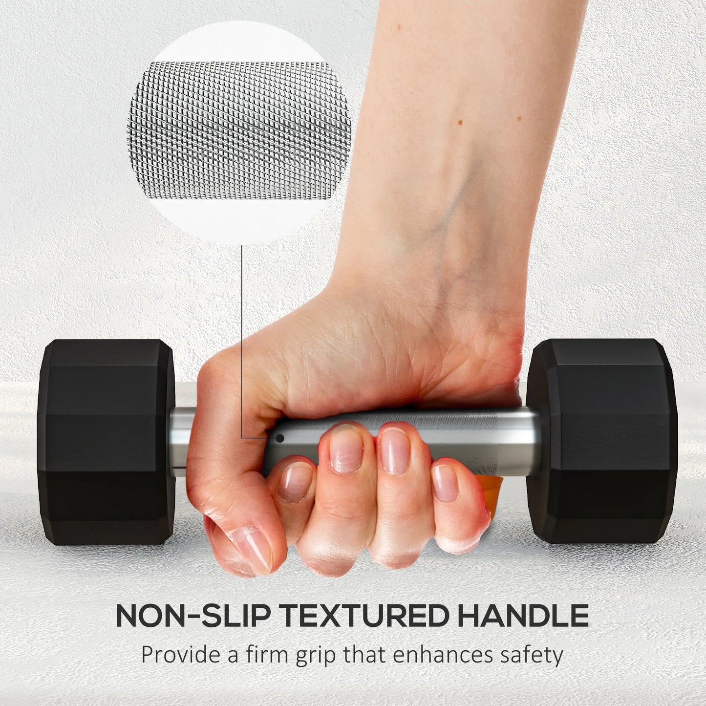 SPORTNOW Dumbbells Weights Set with 12-Sided Shape and Non-Slip Grip for Home Gym Workout, 2 x 2kg