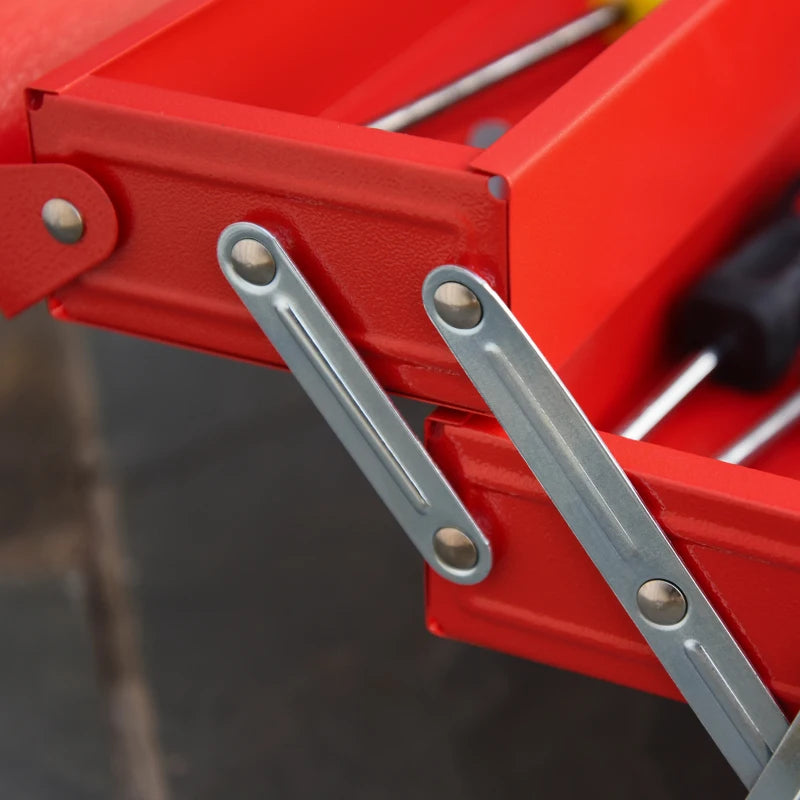 Metal tool box with tools for every job
