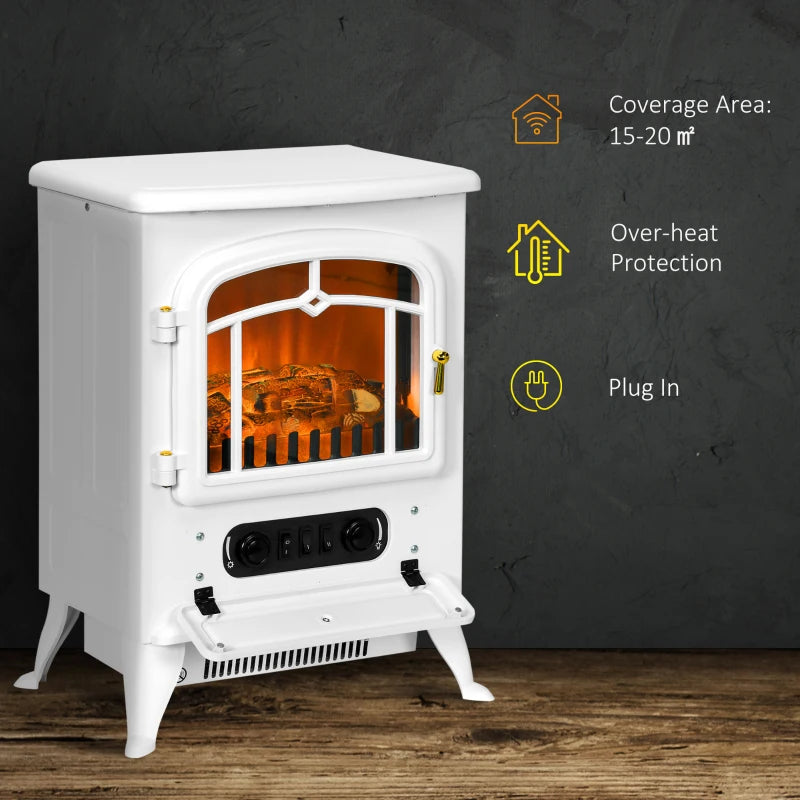 Modern freestanding electric stove fire
