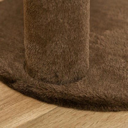 PawHut 65cm Cat Tree, Cat Tower for Kittens, Small Cat Condo with Sisal Scratching Posts, Hanging Rope - Brown