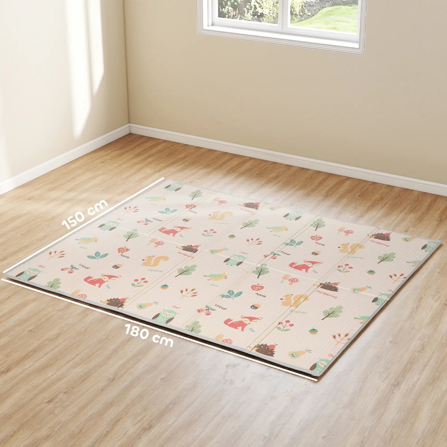 AIYAPLAY Foldable Baby Play Mat Double-Sided, Reversible Foam Soft Crawling Mat for Toddlers