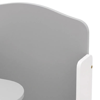 AIYAPLAY Kids Table and Chair Set, Children Desk with Storage Bins for Playing, Reading for Ages 3-5, Grey