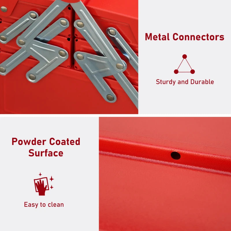 Organized tool box metal with multiple layers