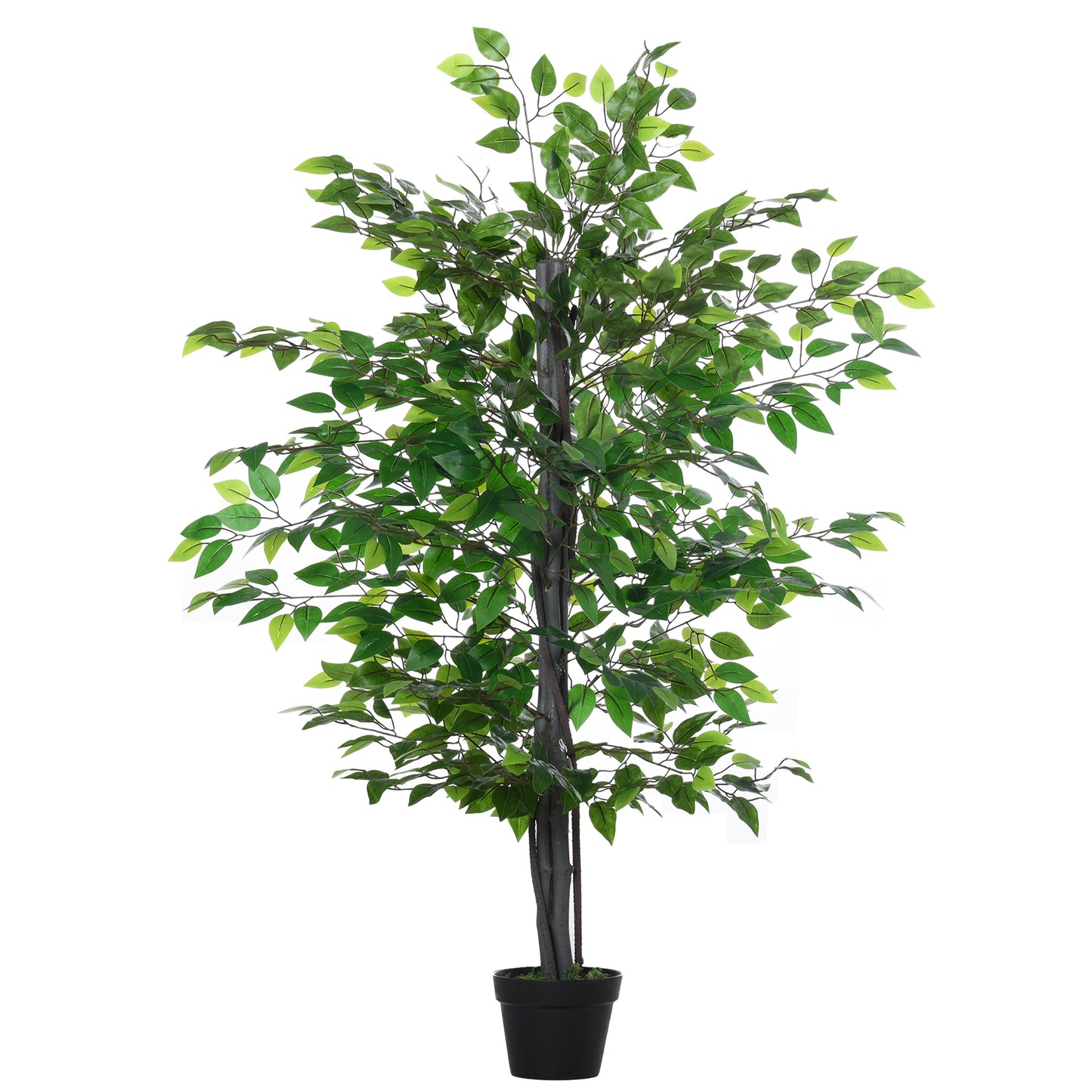 Outsunny Artificial Banyan Tree in Pot, Fake Plant for Home Indoor Decor, 90cm