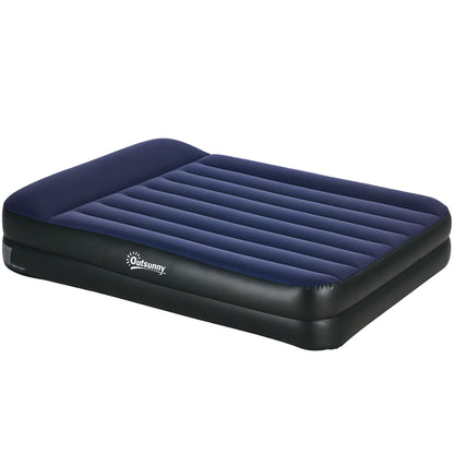 Outsunny Inflatable King-Size Air Bed, with Built-in Electric Pump and Carry Bag