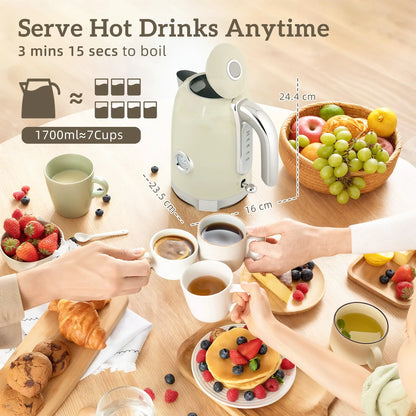 HOMCOM Retro 3000W Kettle and Toaster Kitchen Set
