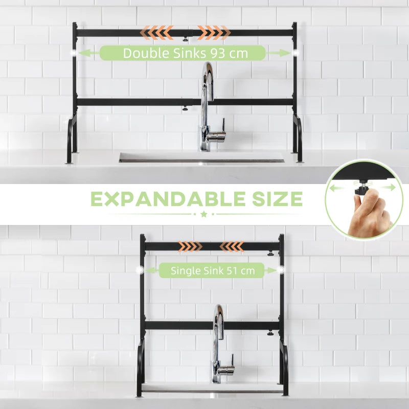 Over The Sink Drying Rack Dish Drainer 