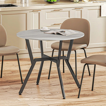 HOMCOM Round Kitchen Dining Table with Anti-Slip Foot Pads for Living Room, Dining Room, Grey
