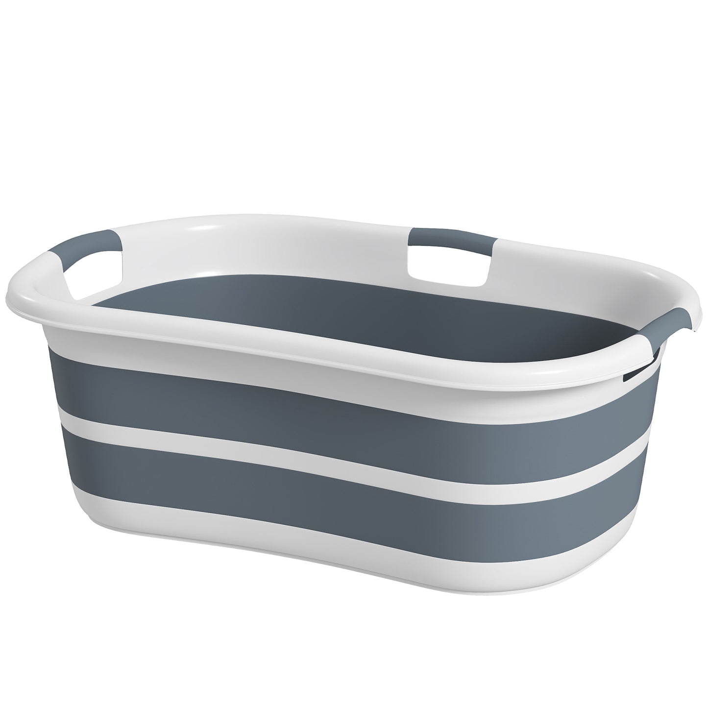 PawHut Dog Bath Tub, Portable Foldable Dog Bathtub with Drainage Hole for Small Dogs Puppies, Grey