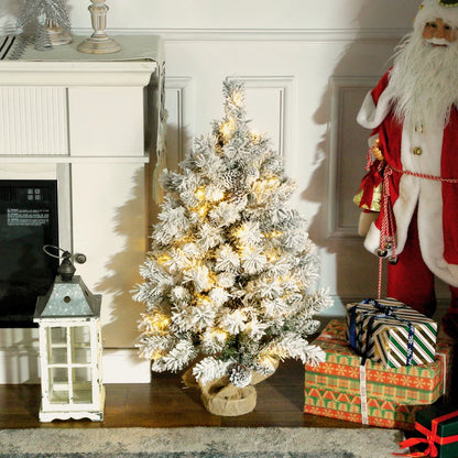 Pre-lit tabletop Christmas tree, 3ft in height

