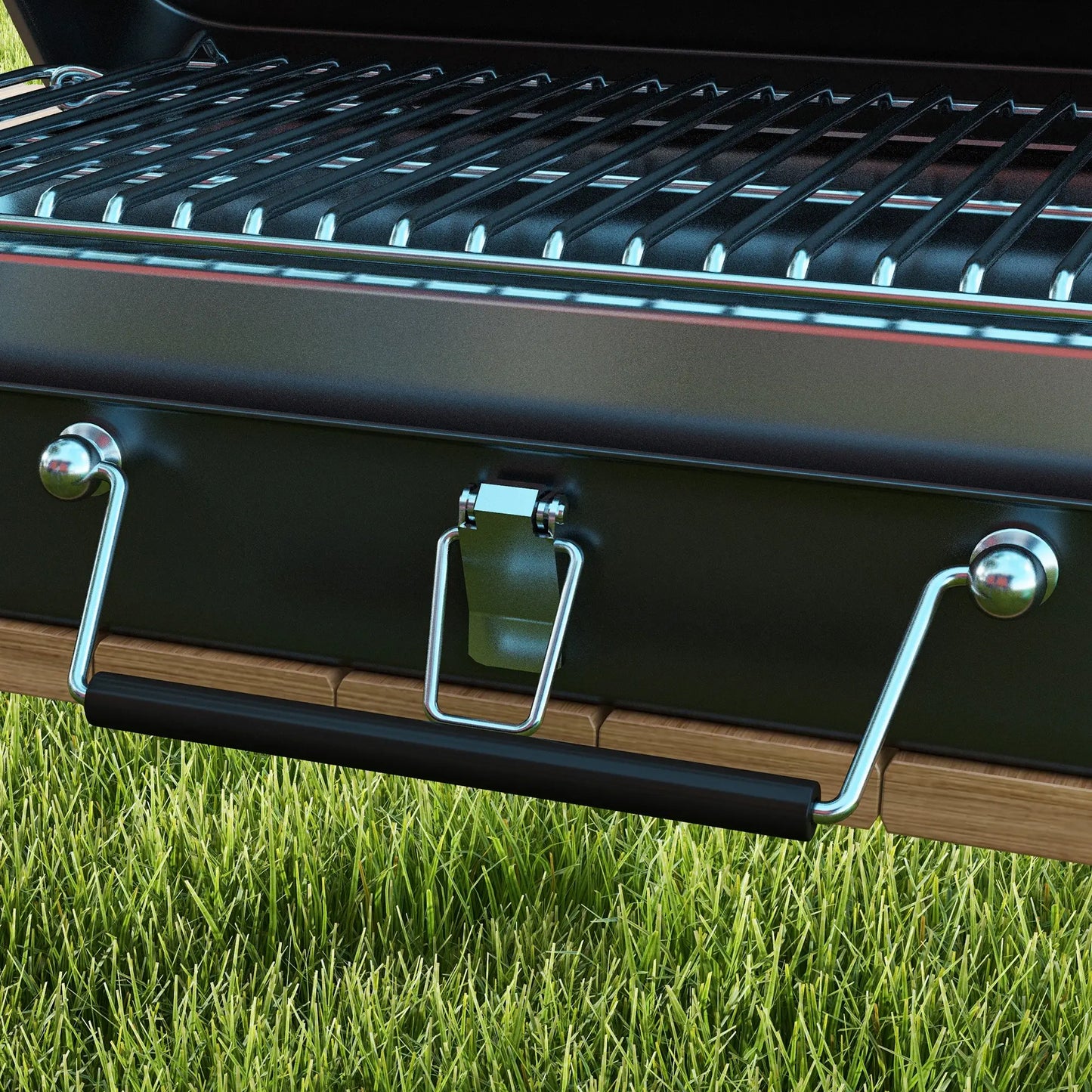 Outsunny Metal Suitable-Style Outdoor Barbecue Portable Mini BBQ Grill - Black