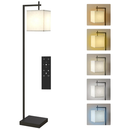 HOMCOM 66" Modern Tall Standing Floor Lamp with Adjustable Colour Temperatures & 10 Brightness Levels, Remote Control